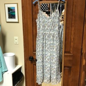 Spaghetti strap sundress.